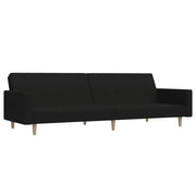 Divano letto | Sof¨¤ letto | Letto singolo a 2 Posti Nero in Tessuto