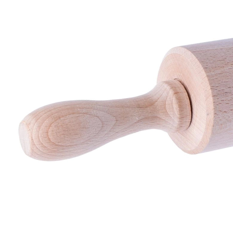 Mattarello per pizza in legno KADAX, girevole, mobile, da cucina, lungo 38 cm, grande