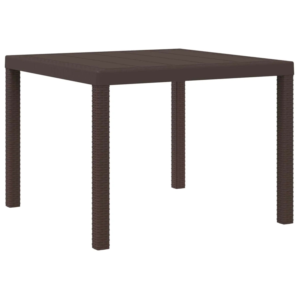 Set da Pranzo per Giardino 5 pz Marrone e Grigio Chiaro PP 3430110