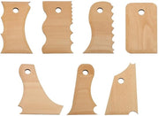 Gereedschap per 7 pezzi - Forma a forma di piede in ceramica - Becco di quercia - Gereadsappo ceramico - Scultura in gesso - Materiale di alta qualità duro legno - Gereadsappo ceramico