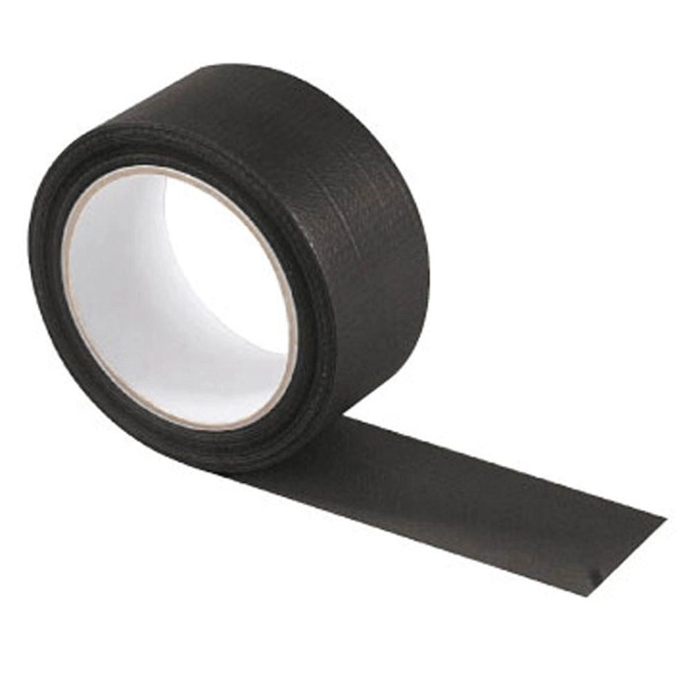 Trade Shop - Rotolo Nastro Adesivo Americano Telato Nero 4,8cmx10mt Resistente Impermeabile -