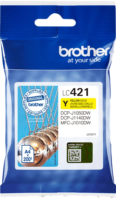 Brother LC-421Y cartuccia d'inchiostro 1 pz Originale Giallo