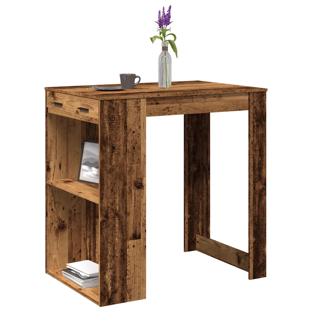 Tavolo da Bar Legno Antico 102x70x103,5 cm in in Truciolato 3309328
