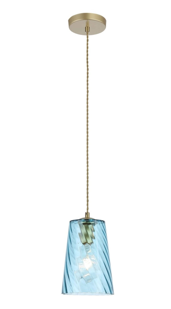 Lampada a sospensione Rabalux Azurine E27 oro/blu Ø15