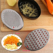 Raspante per zenzero, verdure, aglio, burro di limone, cioccolato con contenitore e coperchio da 2 misure microplane-raspante