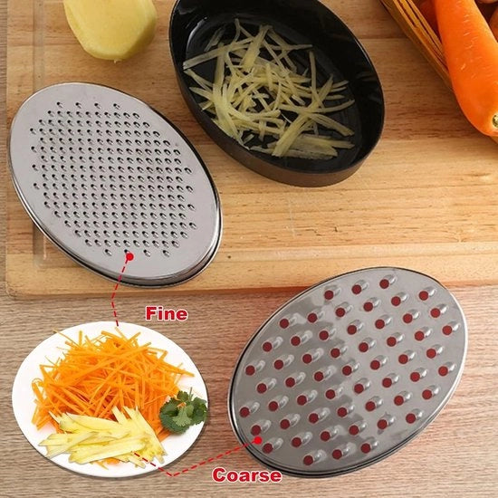 Raspante per zenzero, verdure, aglio, burro di limone, cioccolato con contenitore e coperchio da 2 misure microplane-raspante