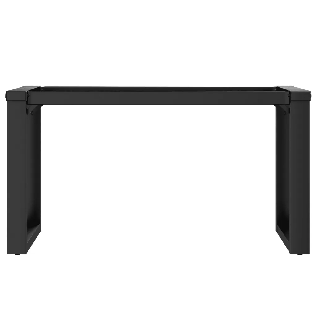 Gambe per tavolino da caffè struttura a forma di O 90 x 30 x 43 cm design industriale robusto in acciaio nero 02_0047220