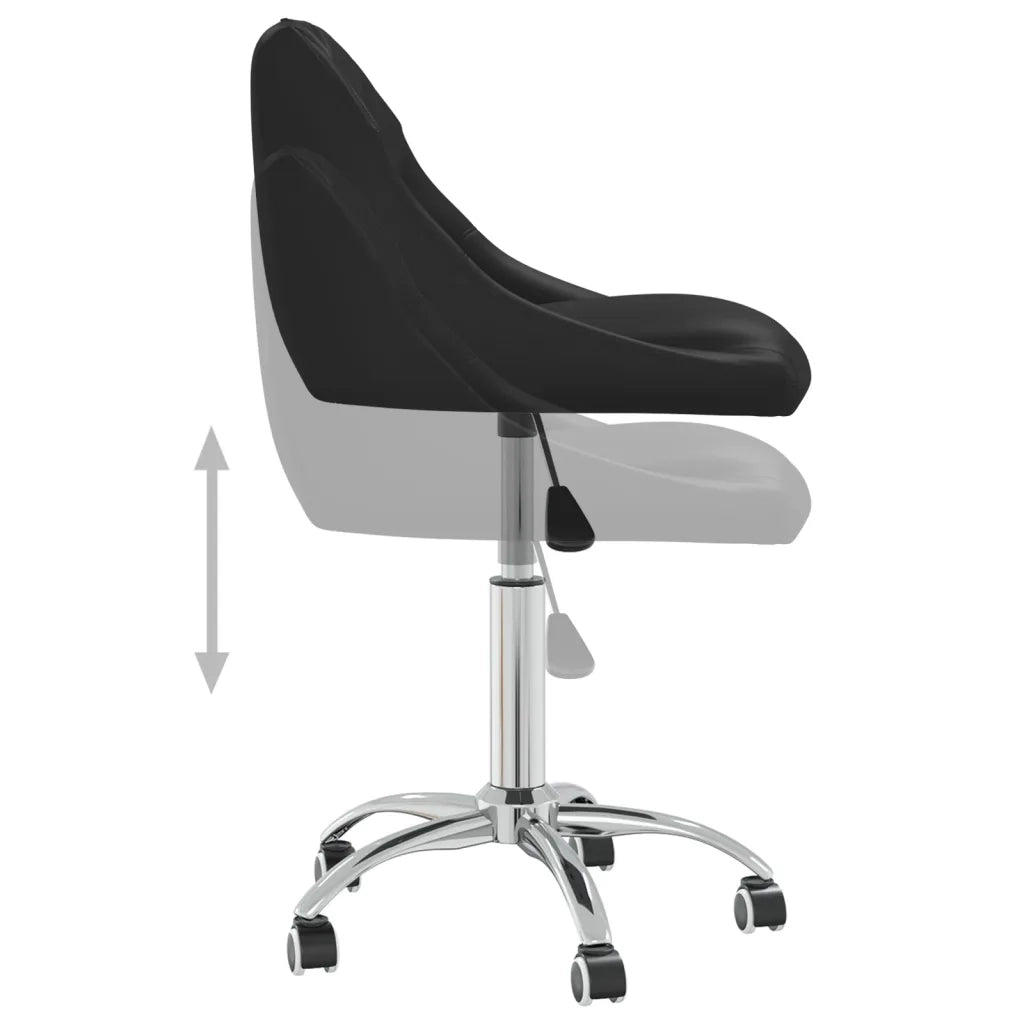 Sedie da Pranzo Girevoli 2 pz Nere in Similpelle cod mxl 57324
