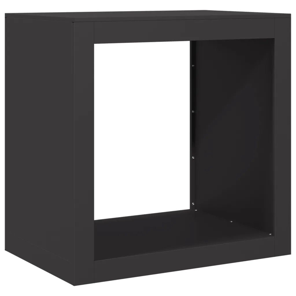 Rastrelliera per Legna da Ardere Nera 60x40x60 cm in Acciaio CFW9685307