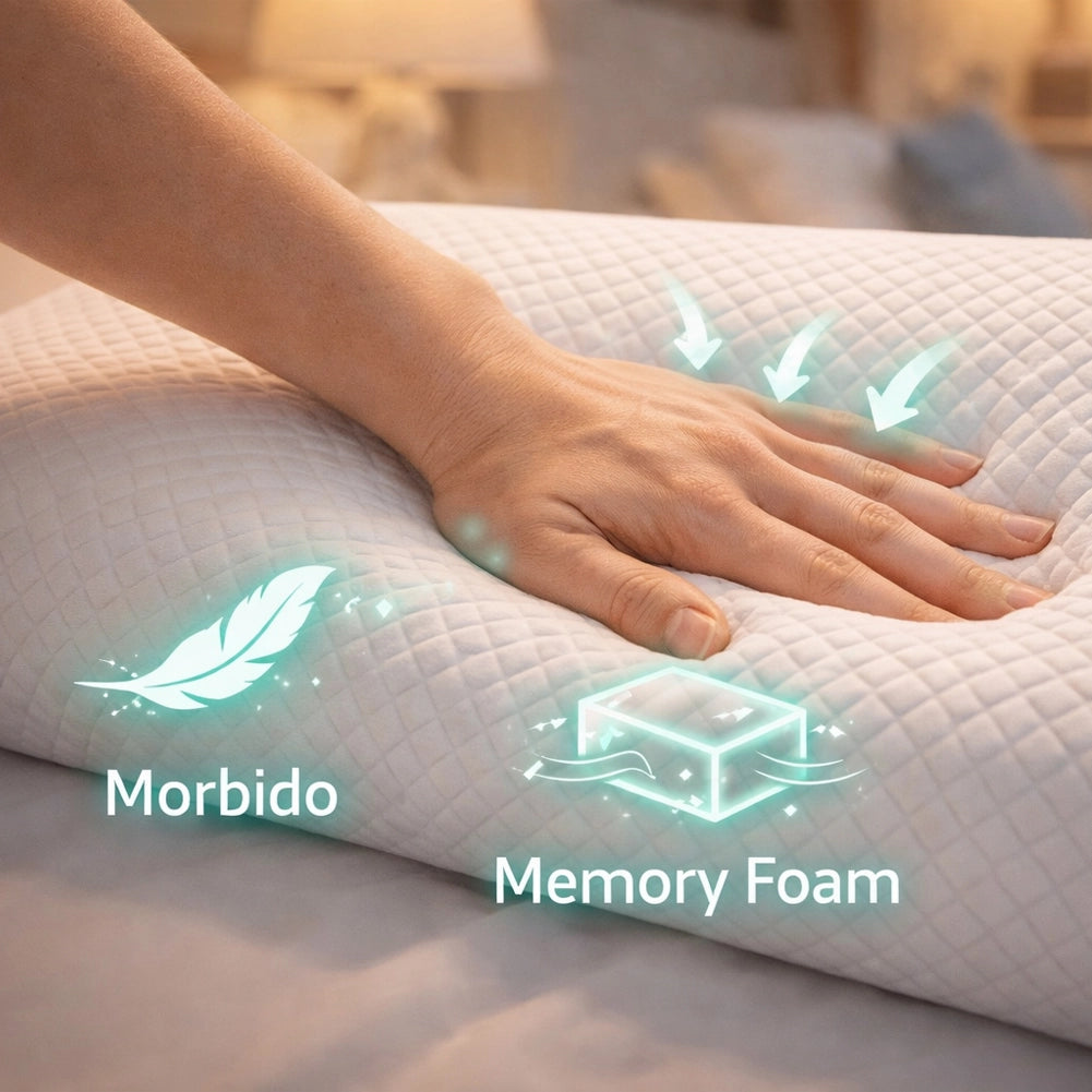 Cuscino Guanciale Suprem Memory Foam Lavabile Altezza 15cm Tessuto Traspirante