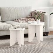 vidaXL Tavolino da salotto 2 pcs Bianco 41,5 x 41,5 x 44 cm