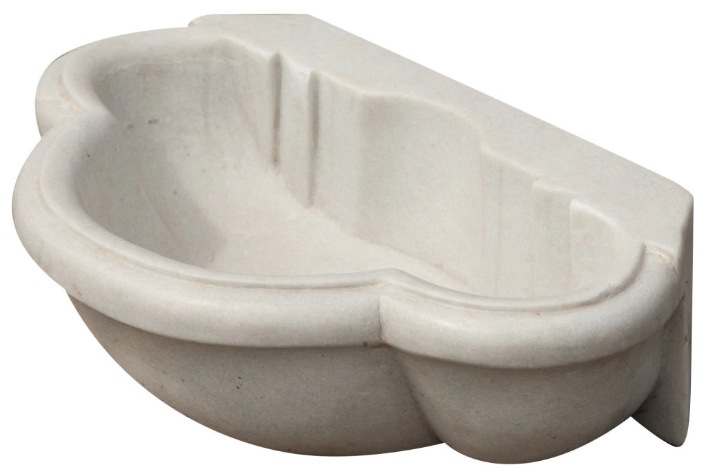 Biscottini Lavandino in marmo bianco L57xPR37xH16 cm Vasca realizzata completamente