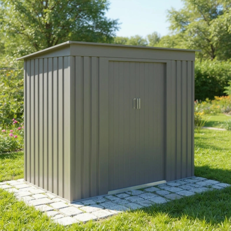 Casetta da giardino in metallo â€“ MJ 6 x 4 monopendenza - 2,4 mÂ² - Antracite