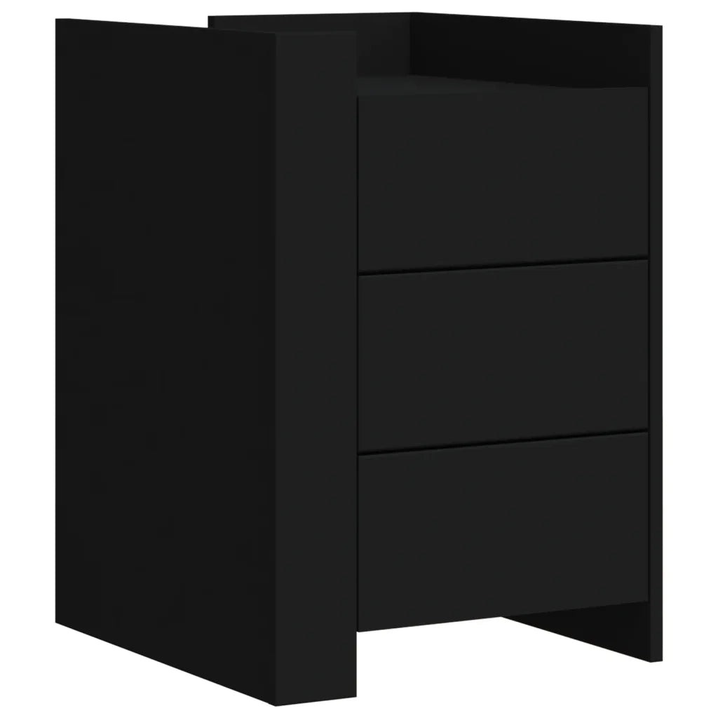 Comodino-Tavolino da notte Nero 45x50x65 cm in Legno Multistrato