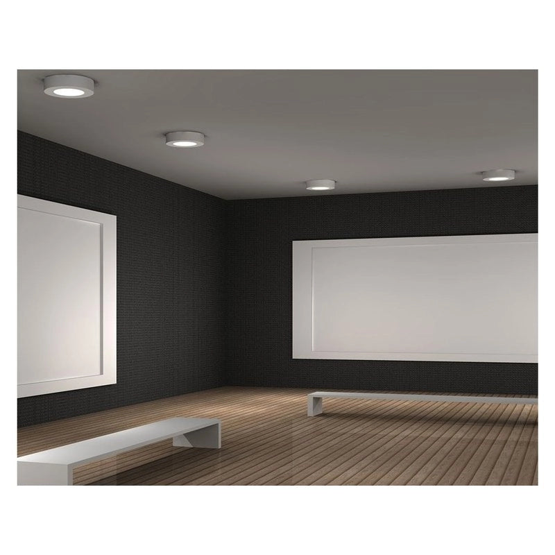 Plafoniera Pannello Led Slim Montaggio a Plafone Rotondo 140X24mm 12W 6000K SKU-4912