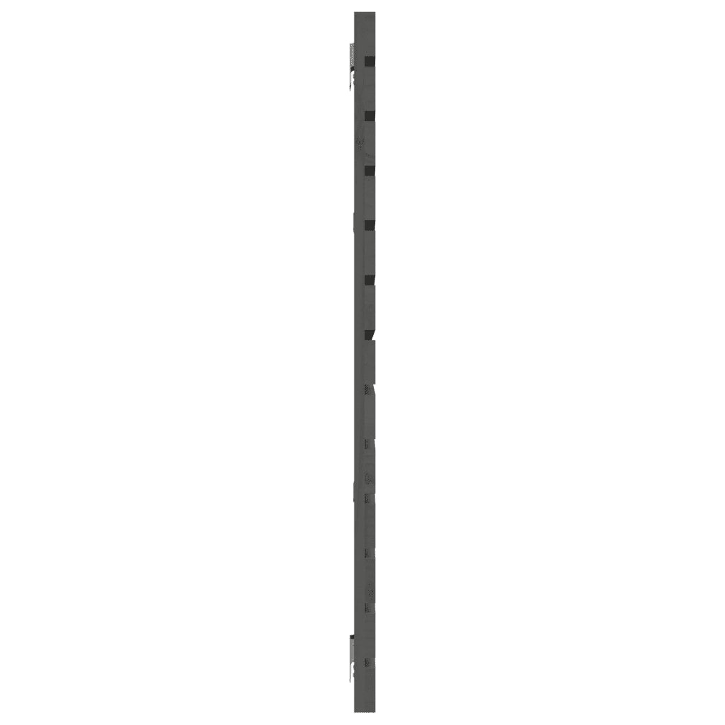 Testiera da Parete-Testiera a Muro-Testata Decorativa Grigia 206x3x91,5 cm Legno Massello di Pino