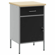 Banco da lavoro con cassetto Nero e Grigio 50 x 55 x 85 cm 4103462