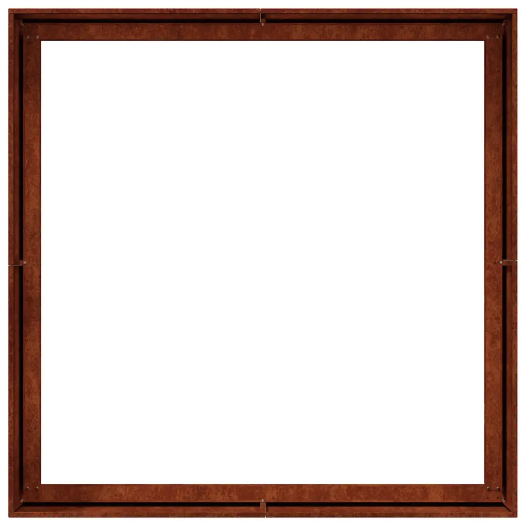 Fioriera Arrugginita 100x100x40 cm in Acciaio Corten 860821