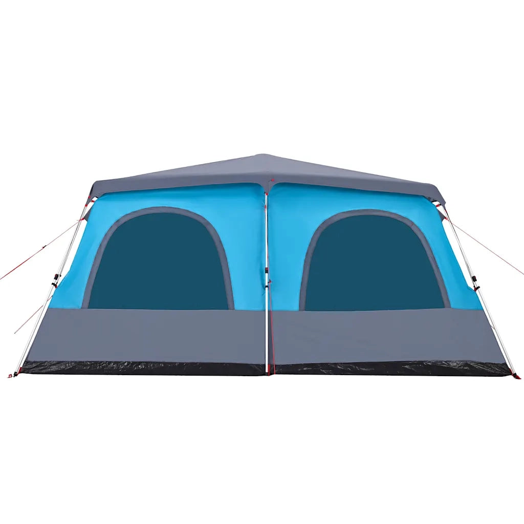 Tenda Familiare a Cupola 8 Persone-Tenda da campeggio Blu a Rilascio Rapido