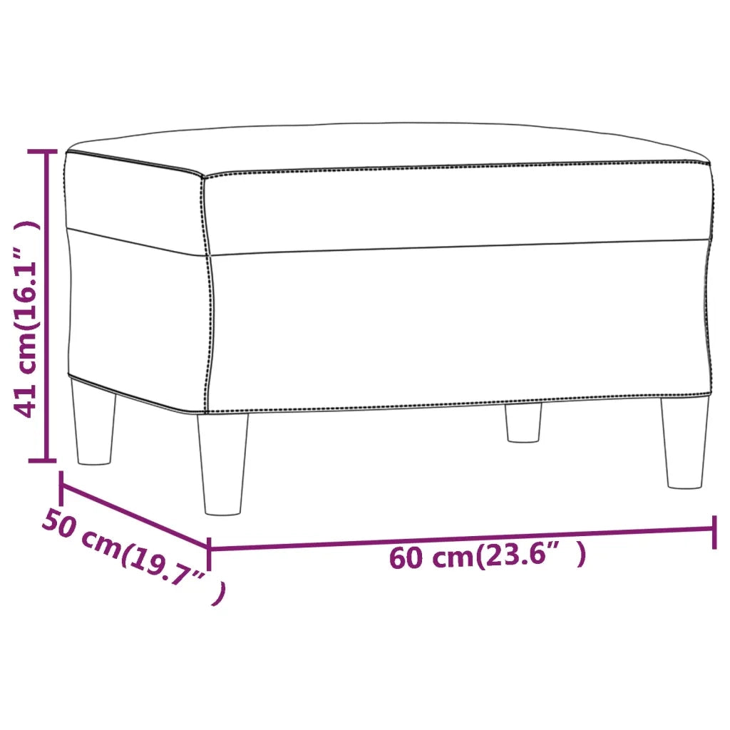 Poggiapiedi Grigio Scuro 60x50x41 cm in Tessuto 349280