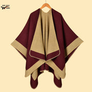Sciarpa double face, in classico cashmere, mantella/scialle versatile e semplice