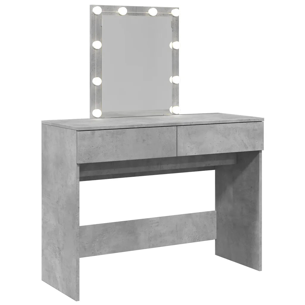 vidaXL Toeletta con LED Grigio Cemento 100x40x130 cm