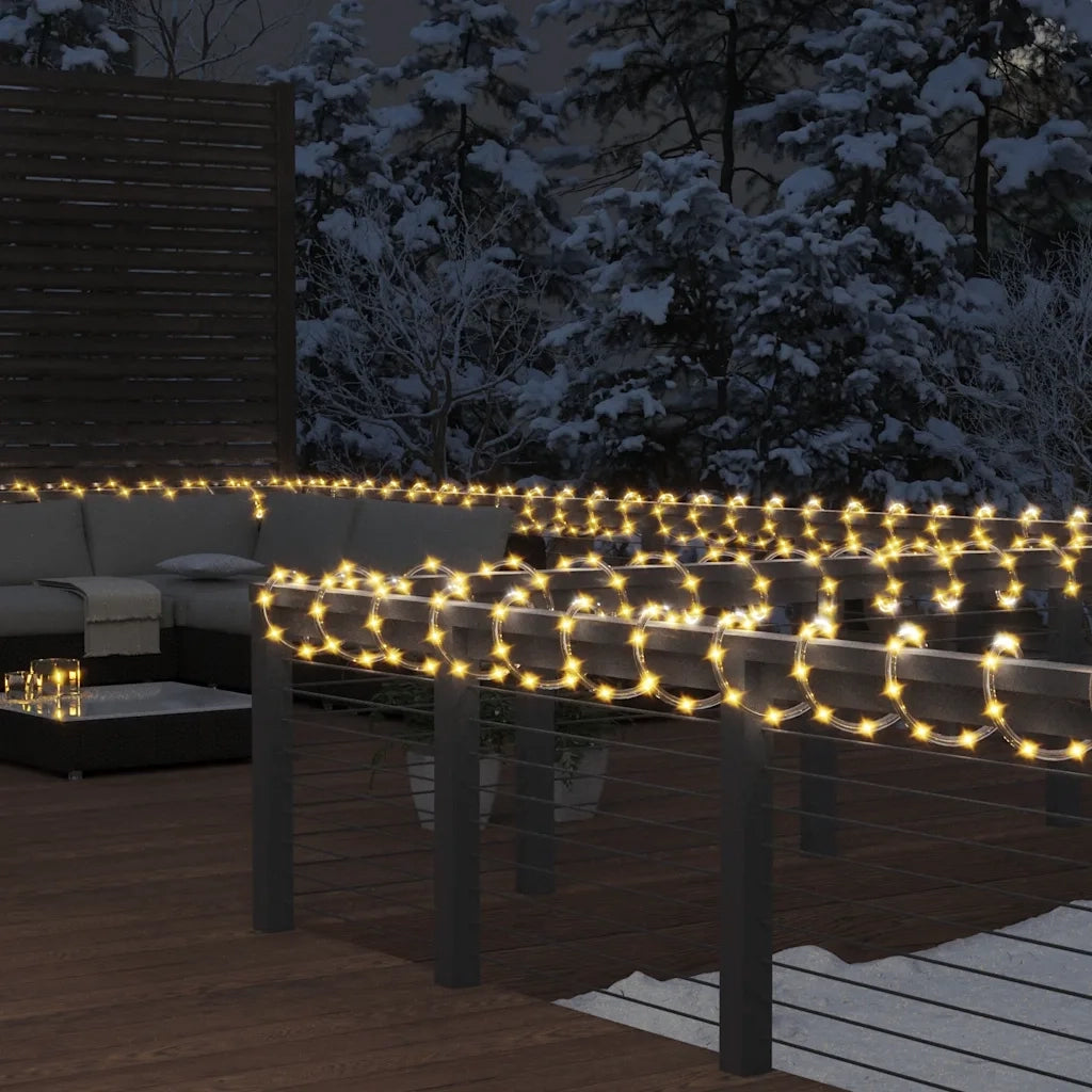 Stringa di Luci con 1200 LED Bianco Caldo 50 m in PVC CFW5752655
