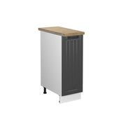 Armadio cucina dispensa alto Fame-Line Antracite rustico/Bianco 30 cm, PL Rovere Vicco