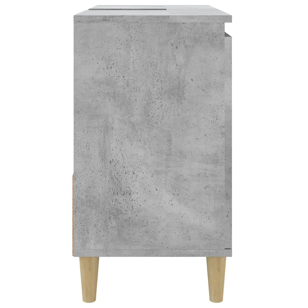 Armadietto da Bagno | Armadio da bagno Grigio Cemento 65x33x60cm Legno Multistrato