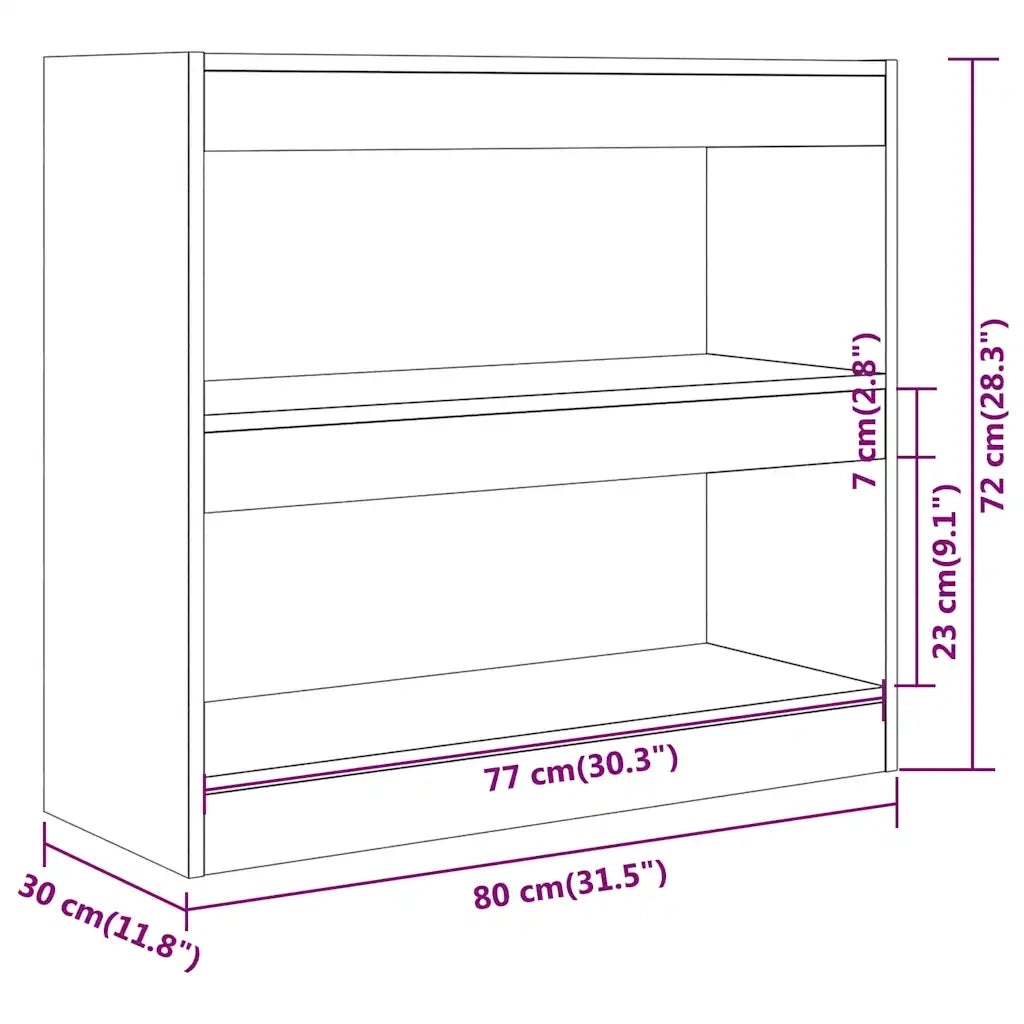 Libreria/Divisorio Rovere Sonoma 80x30x72 cm 811694
