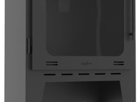 Camino a Bioetanolo da Pavimento 54x72,5x37,5 cm Incoza 1 Nero con Vetro