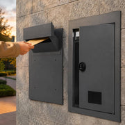 Through-the-wall Mailbox, Built-in Mailbox, 320x158x430mm, Dark Grey
