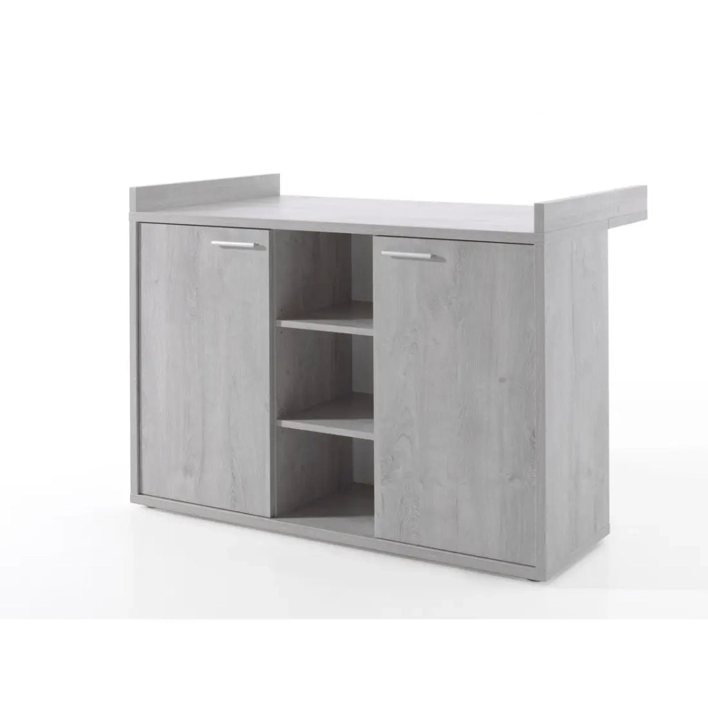 Comò per bambini MATHEO – Fasciatoio integrato colore grigio effetto legno
