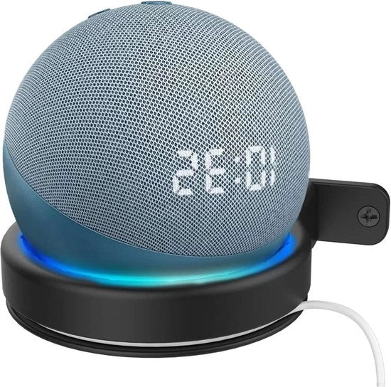 Sostegno per Parete per Echo Dot 3° e 4° Generazione - Reggispeakers Spazia Rendente - Reggispeakers per Parete Multifunzionale - Reggispeaker per Parete per Smart Home (Nero)