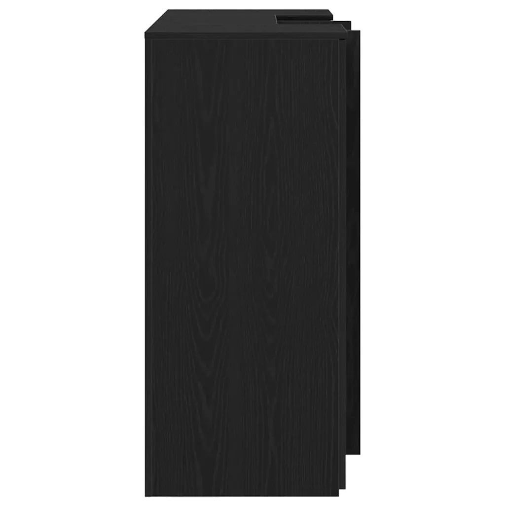 Banco Reception Rovere Nero 135x50x103,5 cm Legno Multistrato 3324188