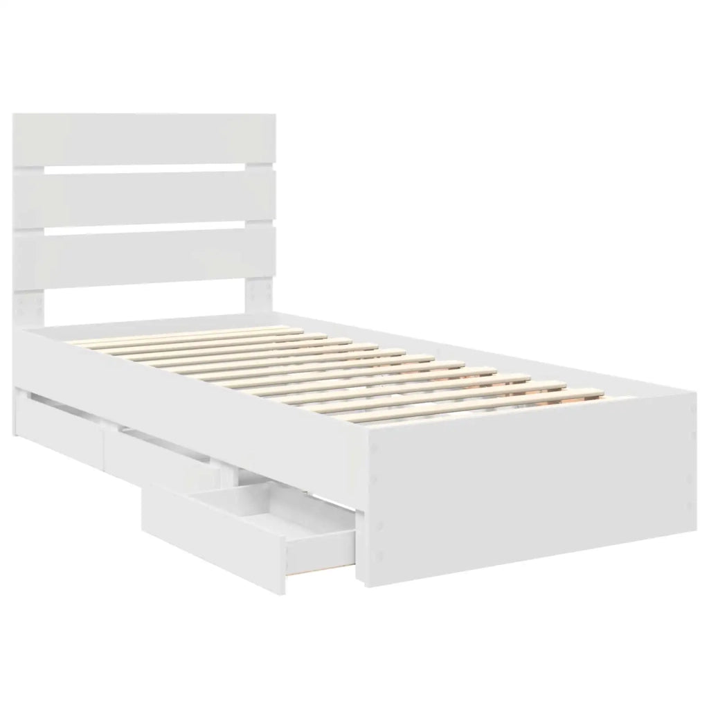 Struttura del letto Bianco 90 x 200 cm Legno Ingegnerizzato 3411858