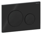 Placca di Comando SIGMA20 Doppio Tasto Nera Opaco Geberit
