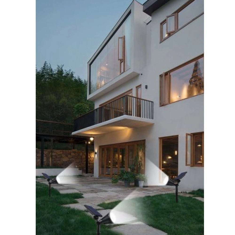 Trade Shop - Faretto Picchetto Pannello Solare 3watt Faro Crepuscolare Luce 6500k 3000k So-gd -