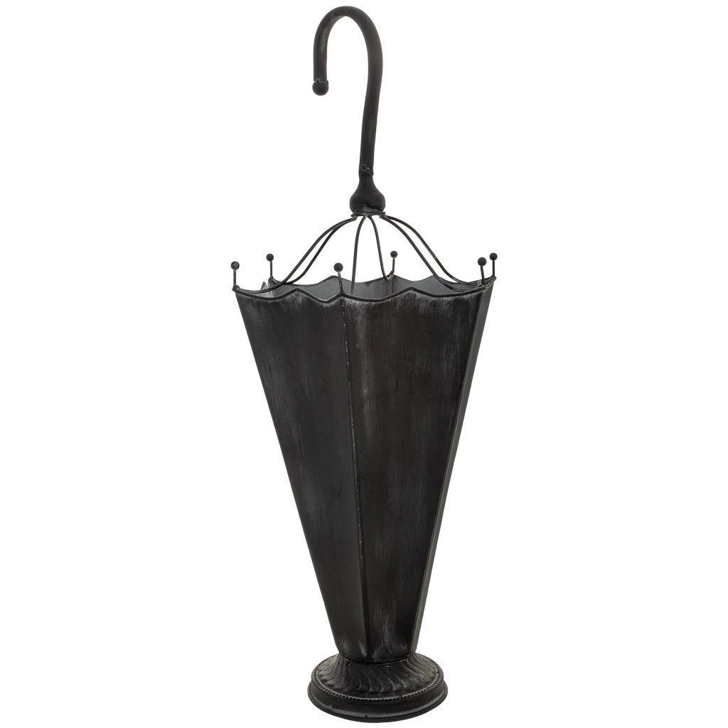 Portaombrelli in metallo nero 32,5x28,5x81,5h cm