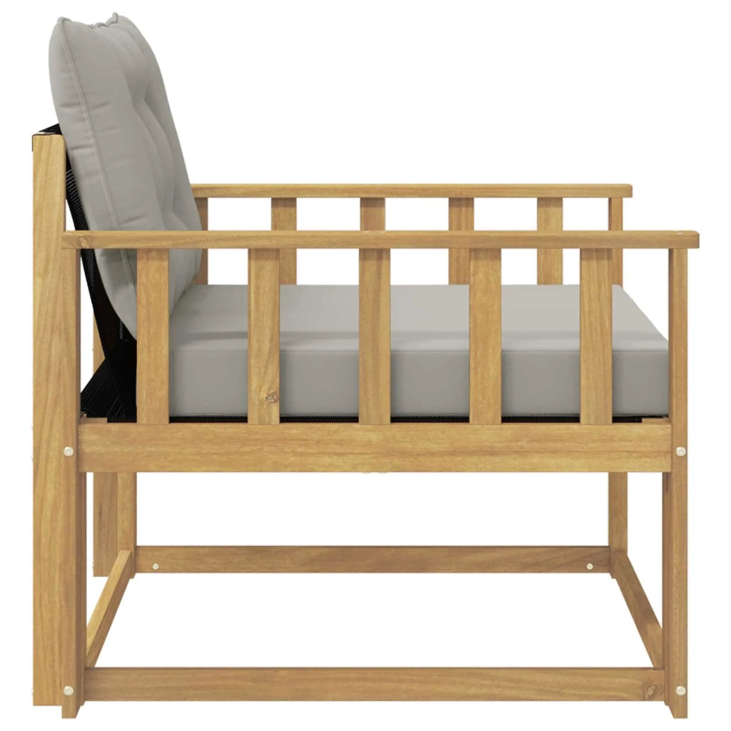 Set di divani da esterno-Sofa da giardino Legno di Acacia Massello e Textilene 992576