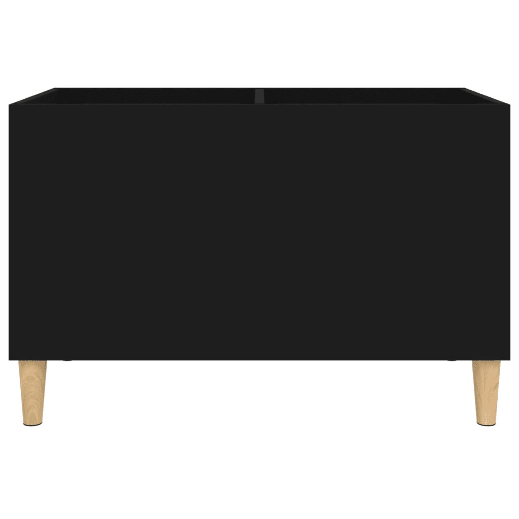 Mobile porta dischi spazioso e pratico 74,5 x 38 x 48 cm realizzato in legno composito nero 02_0049203