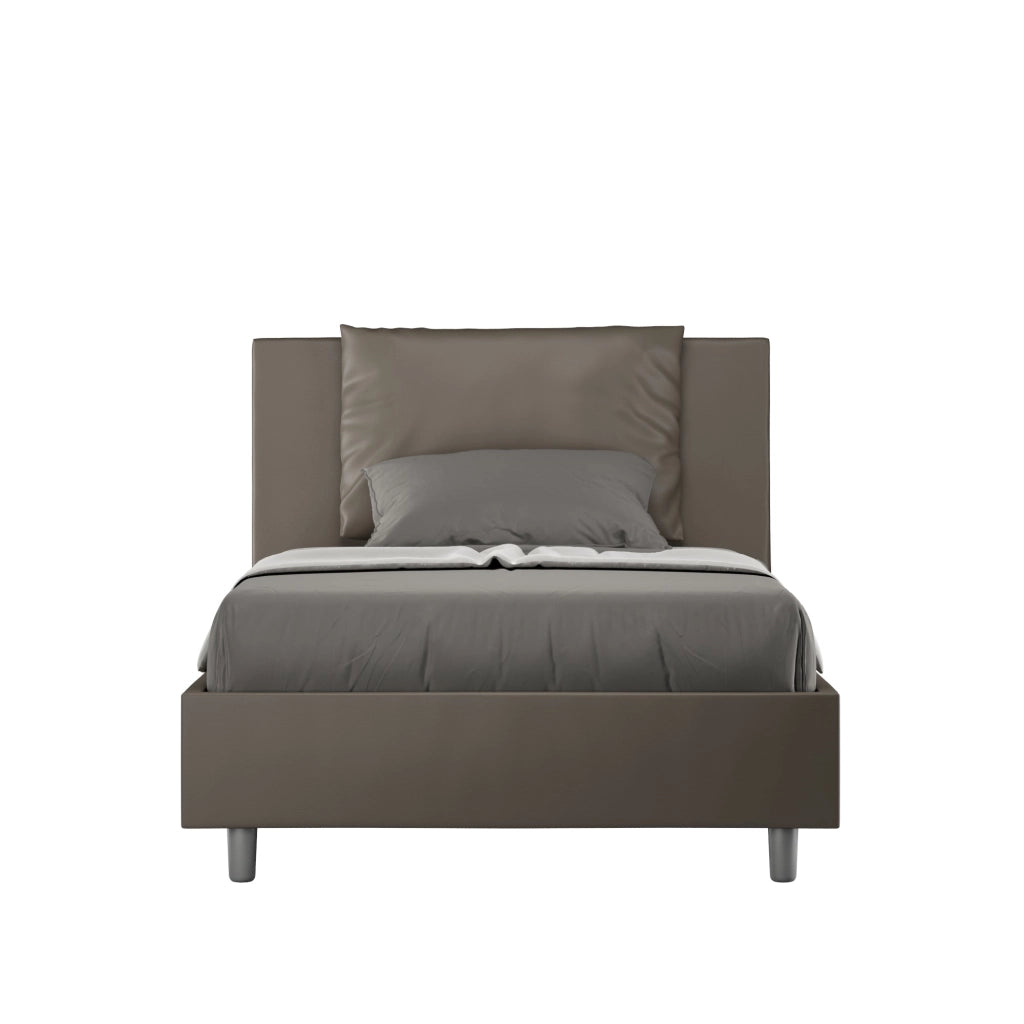 Letto 1 Piazza e Mezzo 120x210 cm con Rete Antea Cappuccino