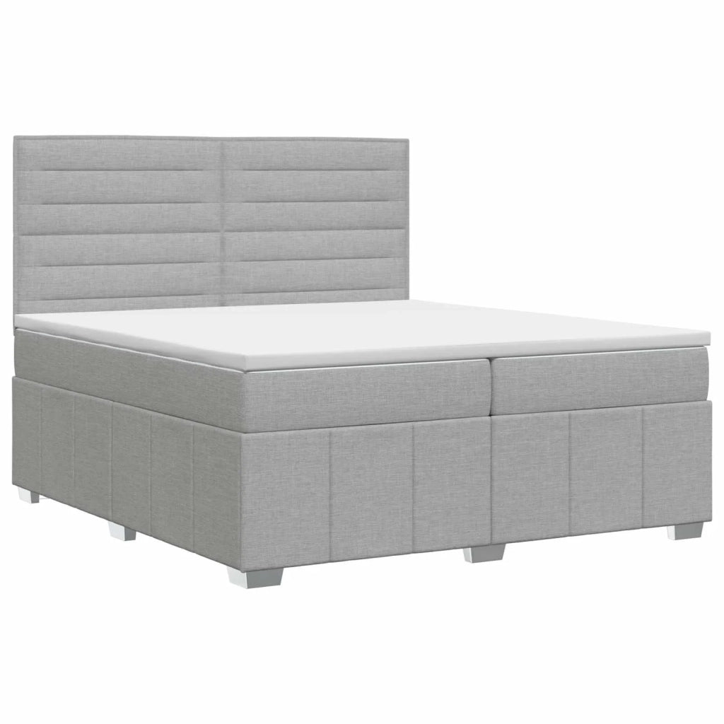 Letto box spring con materasso Grigio Chiaro 200 x 200 cm 3454211