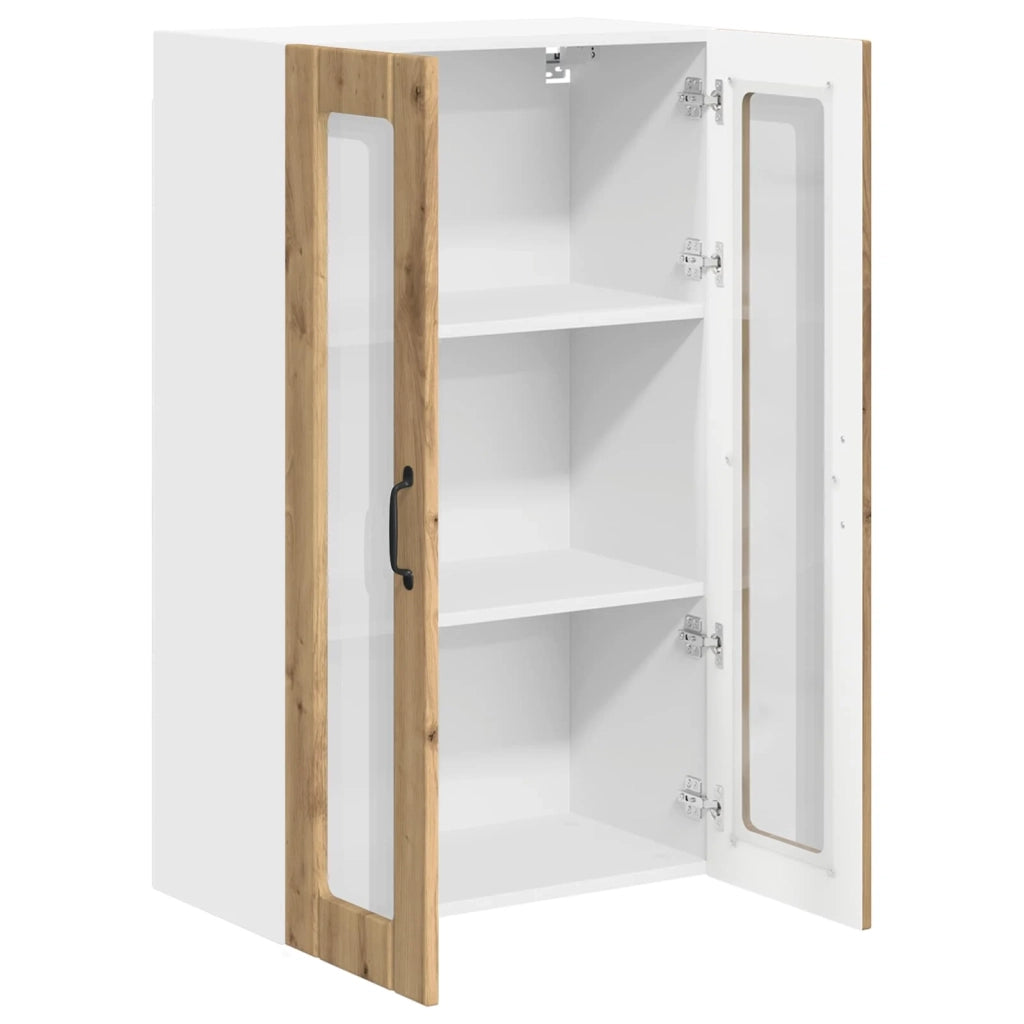 Pensile da cucina | Mobile in vetro da parete LUCCA Rovere Artigianale