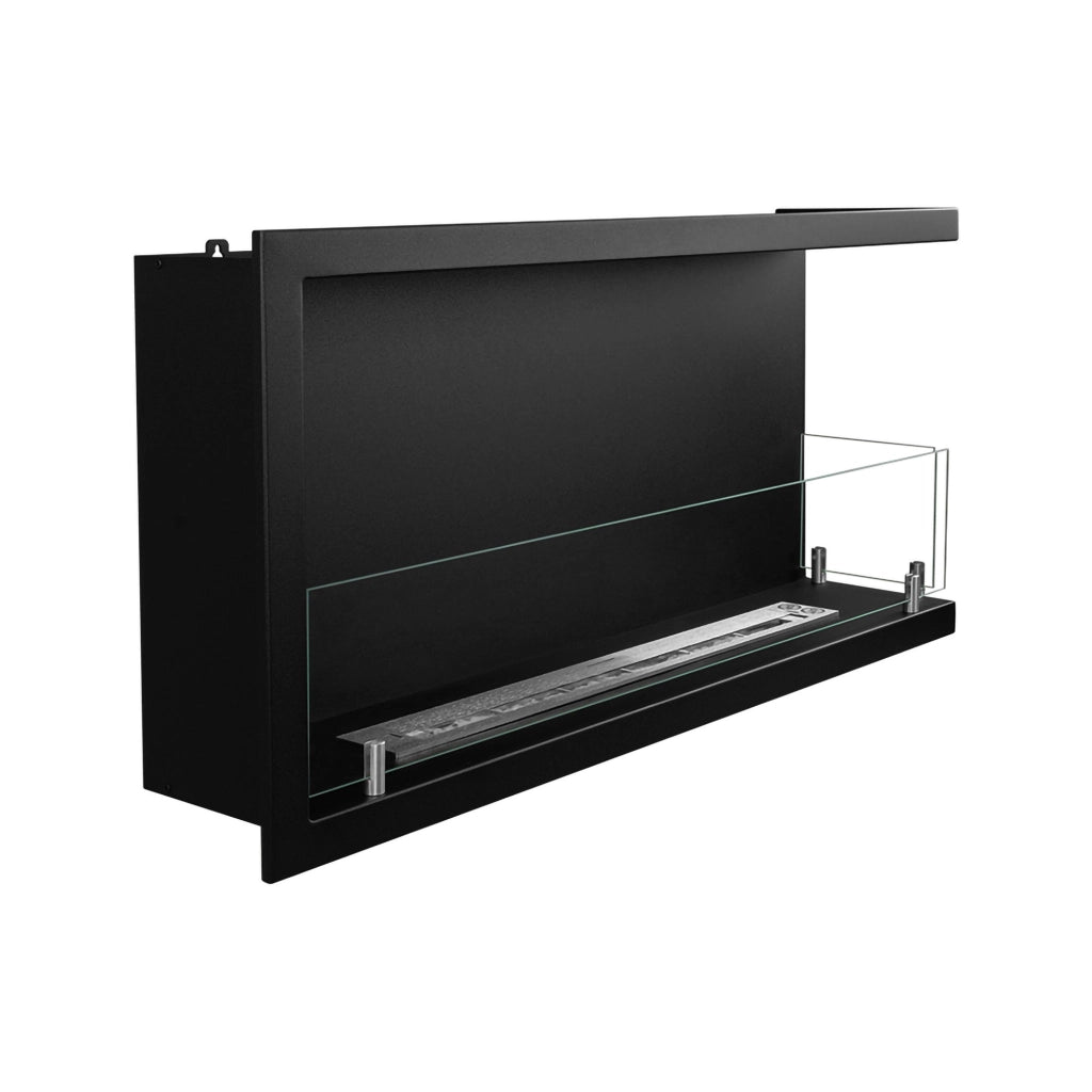 Caminetto Macomer, Camino a Bioetanolo Capacità 1.5 lt, 90x22x45h cm Nero