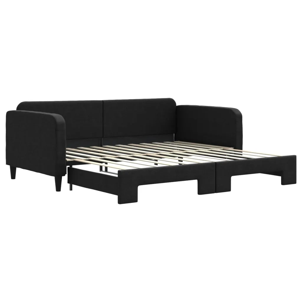 Divano Letto con Letto Estraibile Nero 100x200 cm in Tessutocod mxl 82668