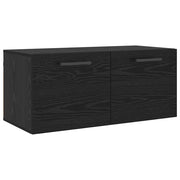 Armadietto a Muro | Mobile a Parete Rovere nero 80 x 36.5 x 35 cm