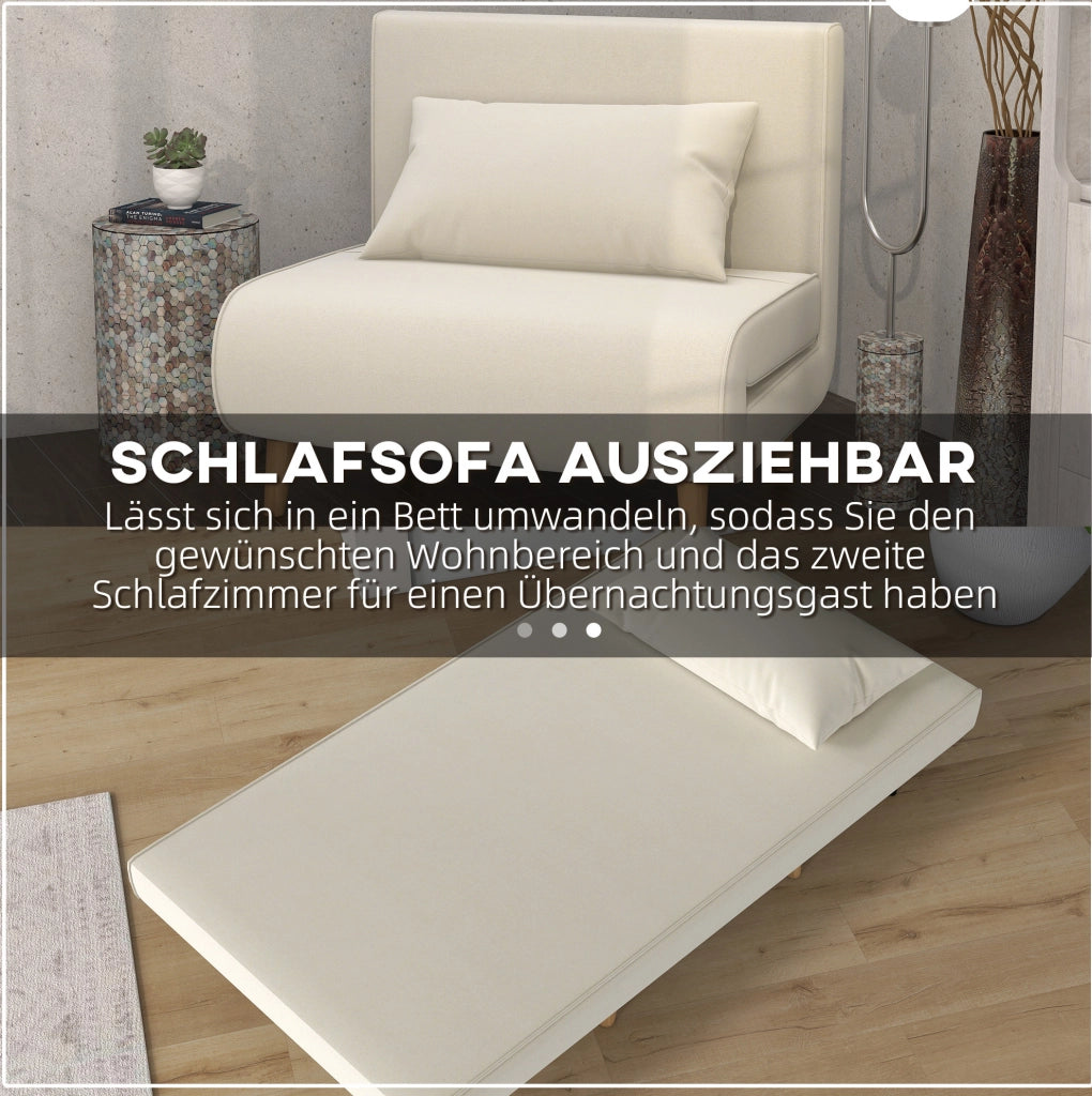 Divano letto singolo nordico con schienale regolabile