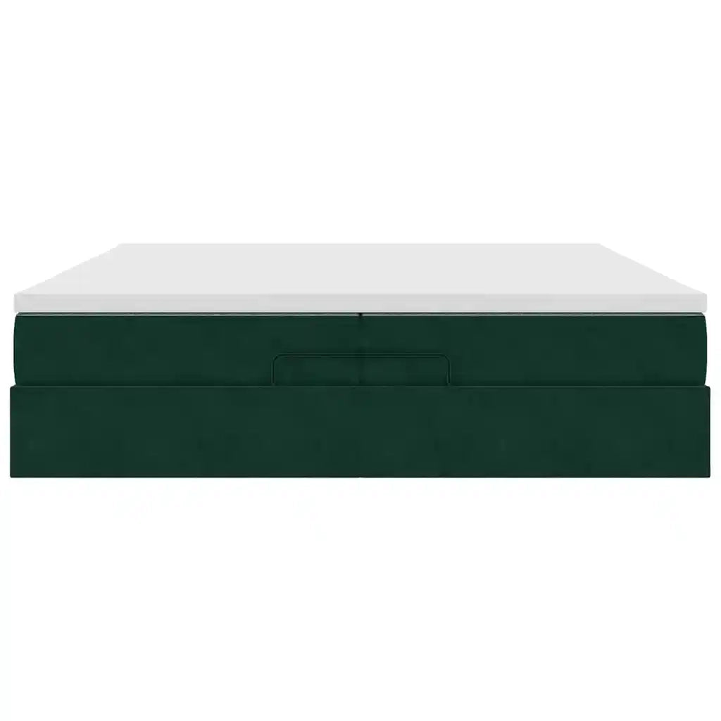 Struttura Letto Pouf con Materassi 200x200 cm Velluto 3311210