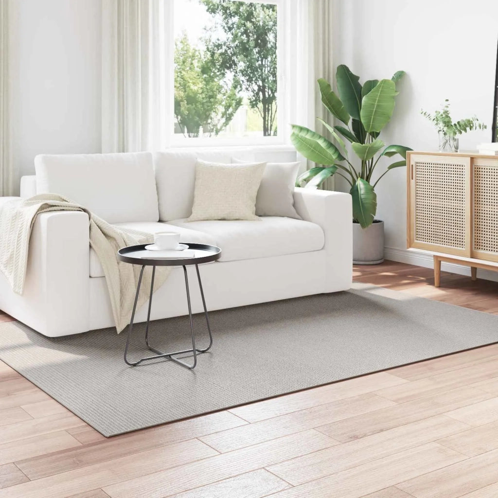 Tappeti per area LUGO Crema e Grigio 140 x 200 cm Poliestere